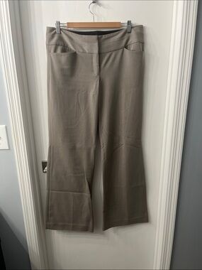 Express Wide-Leg Dress Pants in Taupe